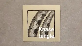 Zentangle 3D patterns No 14: Knase tangle / Doodle /
