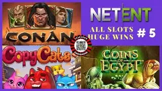 CONAN NETENT MEGA WIN,Copy Cats online slots HUGE WIN,Coins of Egypt  BIG WIN Netent #5