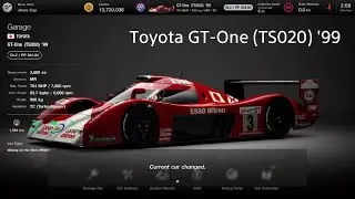 Purchased the Legendary Toyota GT-One (TS020) '99 | GT7 PS5