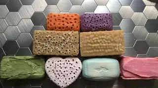ASMR trypophobia soap, cutting strange soap