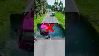 Dump trucks vs massive water pit #14 #beamngdrive #oddlysatisfying #satisfying