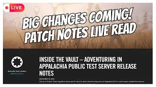 New PTS Patch Note Read! BIG CHANGES coming to Fallout 76?!