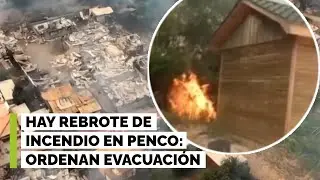 Ordenar evacuación de sectores de Penco tras rebrote de incendio cerca de zonas pobladas