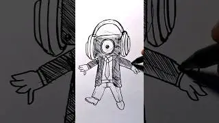 stickman to chibi speaker kids speed drawing #shorts