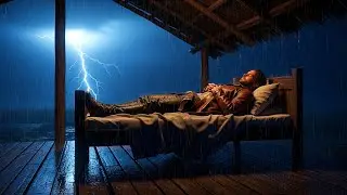 Arthur’s Lonely Campfire in a Violent Rainstorm | RDR2 ASMR Cozy Shelter Rain