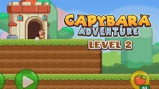 Super Capybara Adventure 🦁 Level 2 ✨ Gameplay Walkthrough 🍀 #capybara #adventure