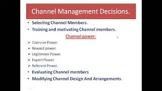 Marketing Channels and Value Networks/Part-III