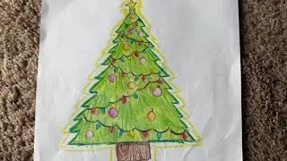 How to draw Christmas Tree| Easy Christmas tree drawing 🎄🎄