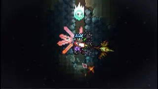 How to mine down a 1 block tunnel in Terraria