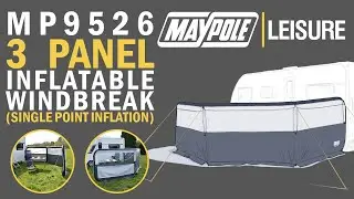 Maypole Leisure | MP9526 3 Panel Inflatable Windbreak (Single Point Inflation)
