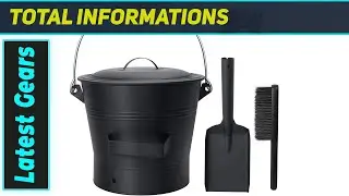 BRIAN & DANY Ash Bucket with Lid: Best Compact Fireplace Cleanup Set