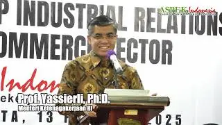 Menaker! Prof. Yasierli; ASPEK Indonesia adalah Mitra Strategis Kemnaker RI