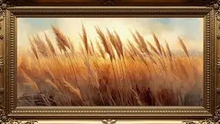 Golden Field Serenity 🌾 | 2 Hours of Relaxing Luxury Art in 4K