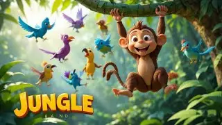 Jungle Bird Band Adventure &ndash; Sing & Dance! |kids animation 2025 |#monkeyvideo  