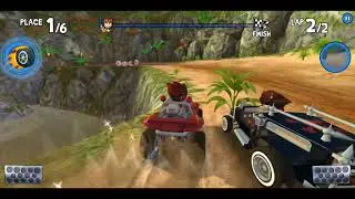 Beach Buggy Racing Chowder Bowl Level 14 Walkthrough Mushroom Grotto | ST Warriors Gaming | STW