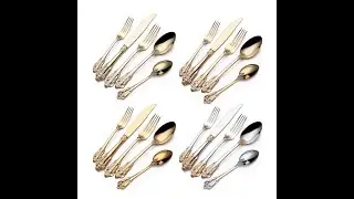 Baroque Style Flatware Cutlery Knife Fork Spoon Set