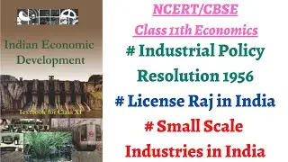 (P4 License Raj, Industrial Policy Resolution, Small Scale Indus.) NCERT Class 11 Economics Chapter2