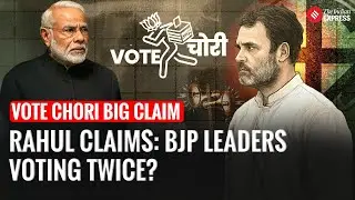&lsquo;Vote Chori&rsquo;: Rahul Gandhi Claims BJP Leaders Voting In Both Haryana And UP