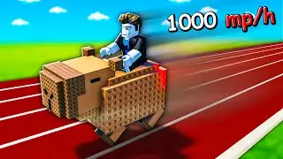 racing ON ANIMALS in Roblox Race Animals...