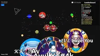 Agar io server takeover with Avul live and him bots, subs