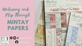 Mintay Papers Unboxing and Flip Through // Blissful Time, Elodie, Basic Book 8 Backgrounds Vintage