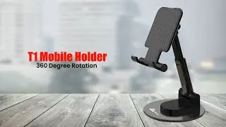 WeCool Rotatable and Foldable Table top Mobile Stand with Stable Metallic Round Base