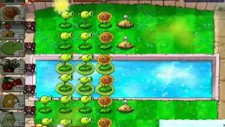 Plants vs. Zombies - Level 3-6 Walkthrough - Adventure