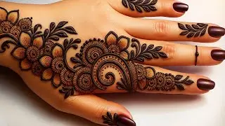 New beautiful stylish back hand mehndi design |easy mehndi |simple mehndi |mehndi design |mehndi 
