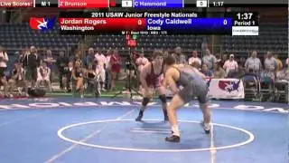 Junior Freestyle 171 - Jordan Rogers (WA) vs. Cody Caldwell (IA)