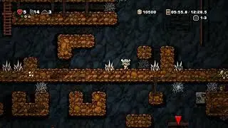 Trying to bring the tunnel guy his stupid shotgun - Spelunky - Gameplay