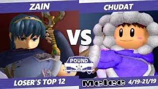 Pound 2019 SSBM - Liquid Chudat (Ice Climbers) VS PG Zain (Marth) Smash Melee Winner's Quarters