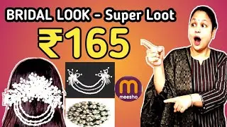 Huge Meesho Hair Accessories Haul 😍 | Pearl Juda Bun & Stylish Hair Items Under ₹165