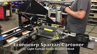 Econocorp Spartan Cartoner with Light Curtain & Single Station Infeed