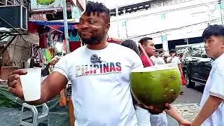 **🇵🇭 REFRESHING Filipino Buko Juice #Philippines #FilipinoFood #StreetFood