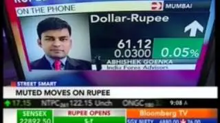 Mr Abhishek Goenka (Founder & CEO) India Forex Advisors on Bloomberg TV -- 25th April, 2014