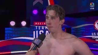 Aaron Shackell reacts to qualifying for Paris 2024 | U.S. Olympic Swimming Trials presented by Lilly