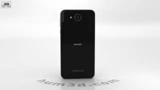 Sharp Aquos 507SH Black 3D model by 3DModels.org