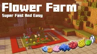 Minecraft Small Easy Flower/Dye Redstone Farm Tutorial 1.14 - 1.16.2