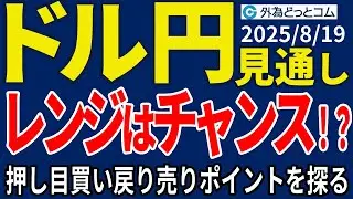 ドル/円、方向感のない相場こそチャンス！?押し目買い・戻り売りポイントを探る（今夜のFX予想）2025/8/19 #外為ドキッ