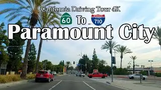 Driving to Paramount City Via Pomona Freeway 60 East, 710 South and North 4K - California - USA