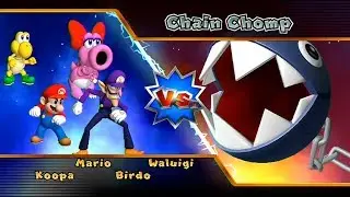 Mario Party 9 - Boss Rush - Mario vs Waluigi vs Birdo vs Koopa