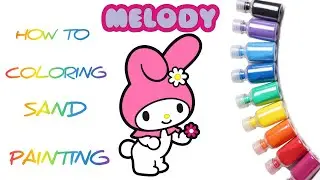 how to draw my melody and friends Sanrio. #mymelody #kitty #sanrio#sandart #kuromi#melodydrawing