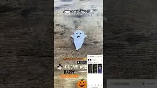 EASY ORIGAMI GHOST HALLOWEEN TUTORIAL | TRICK OR TREAT HALLOWEEN NIGHT ORIGAMI ART | DIY PAPER GHOST