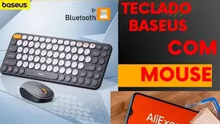 Unboxing/ Baseus teclado e mouse sem fio bluetooth teclado e mouse com 2.4GHz usb macbook tablet