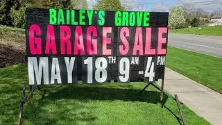Garage Sales sell better with a black sign from Light Bright Signs