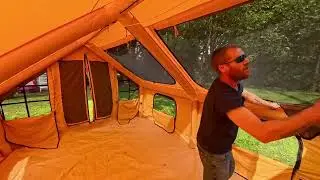 Setup and takedown of an inflatable tent @RBM-Outdoors_Coody #campping #campingtent #bigtent #camp