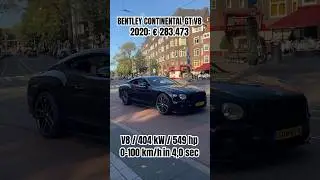Beautiful BENTLEY CONTINENTAL GT V8 riding in the evening sun light