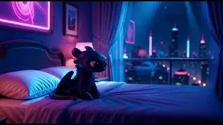 Toothless | Cyberpunk Calming Video 🌙 #Toothless #Cyberpunk #Lofi #Relaxation #Sleep