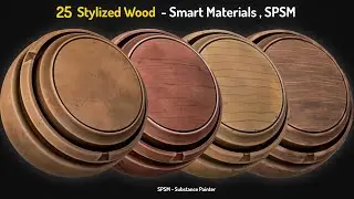 Stylized Wood Smart Materials For Substance Painter