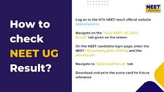 How to check NEET UG 2022 Result?